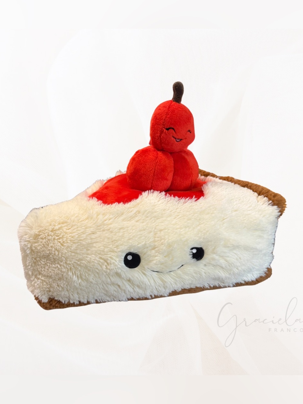 RARE Collectible Retired Squishable Comfort Food Cherry Cheesecake Pie Plush 15”